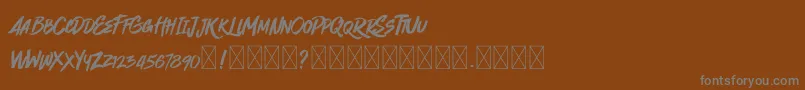 Шрифт Quickzag – серые шрифты на коричневом фоне