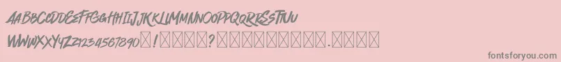 フォントQuickzag – ピンクの背景に灰色の文字