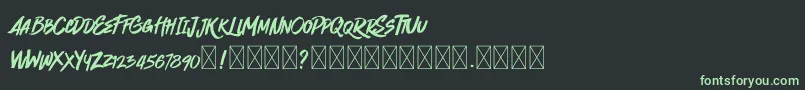 Шрифт Quickzag – зелёные шрифты на чёрном фоне