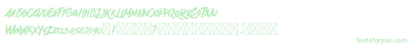 Шрифт Quickzag – зелёные шрифты на белом фоне
