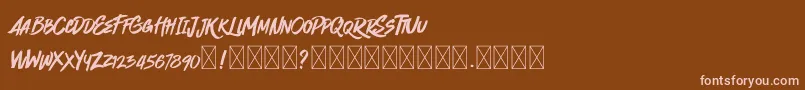 Шрифт Quickzag – розовые шрифты на коричневом фоне