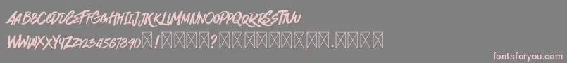Шрифт Quickzag – розовые шрифты на сером фоне