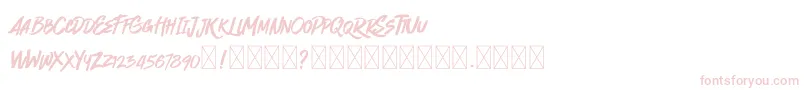 Шрифт Quickzag – розовые шрифты на белом фоне