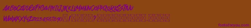 Шрифт Quickzag – фиолетовые шрифты на коричневом фоне