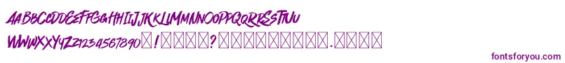 Шрифт Quickzag – фиолетовые шрифты на белом фоне