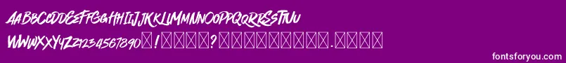 Quickzag Font – White Fonts on Purple Background