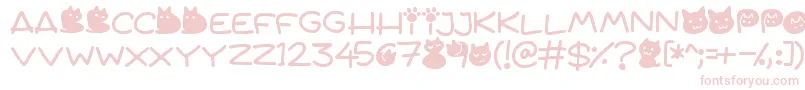 Quiet Meows Font – Pink Fonts on White Background