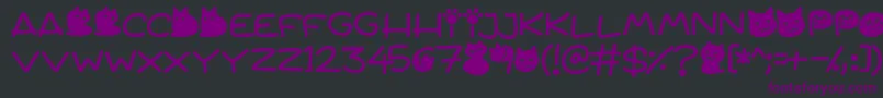Quiet Meows Font – Purple Fonts on Black Background