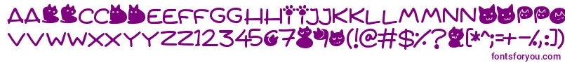 Quiet Meows Font – Purple Fonts