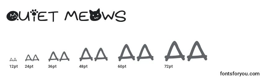 Quiet Meows Font Sizes