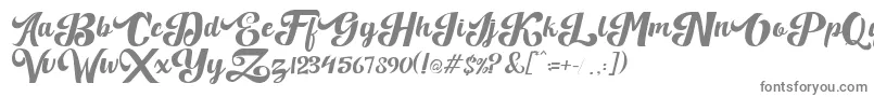 Quillotha-fontti – harmaat kirjasimet valkoisella taustalla
