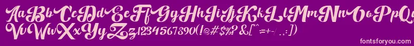 Quillotha Font – Pink Fonts on Purple Background