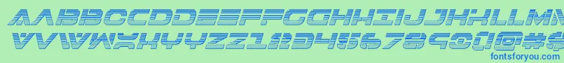 7thservicechromeital-fontti – siniset fontit vihreällä taustalla