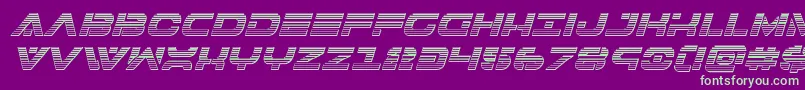 7thservicechromeital Font – Green Fonts on Purple Background