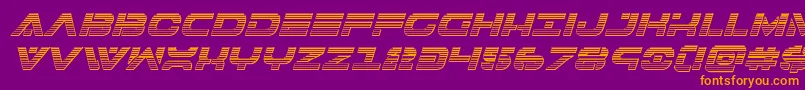 7thservicechromeital Font – Orange Fonts on Purple Background