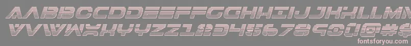 7thservicechromeital Font – Pink Fonts on Gray Background