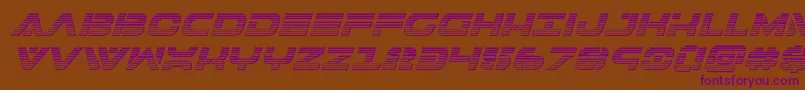 7thservicechromeital-fontti – violetit fontit ruskealla taustalla