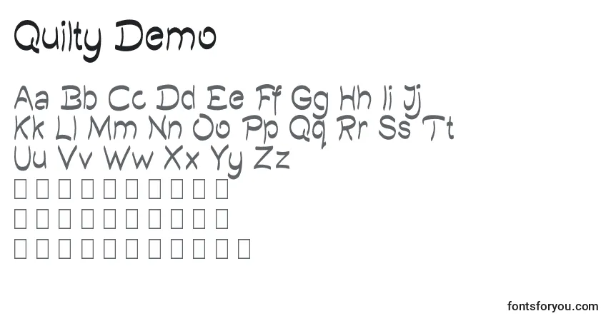 Fuente Quilty Demo - alfabeto, números, caracteres especiales