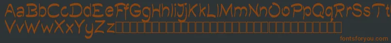 fuente Quilty Demo – Fuentes Marrones Sobre Fondo Negro