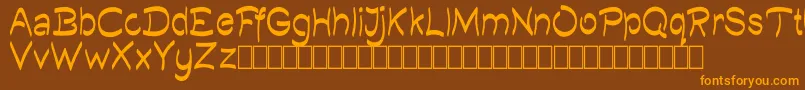 fuente Quilty Demo – Fuentes Naranjas Sobre Fondo Marrón