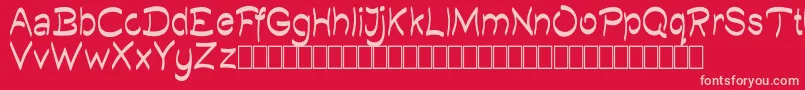 Quilty Demo Font – Pink Fonts on Red Background
