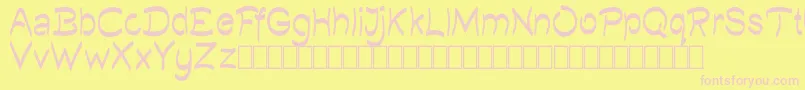 Quilty Demo Font – Pink Fonts on Yellow Background