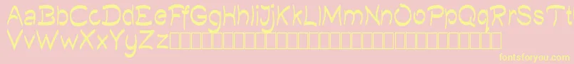 Quilty Demo Font – Yellow Fonts on Pink Background
