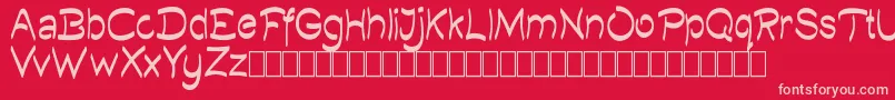 Czcionka Quilty Demo – różowe czcionki na czerwonym tle