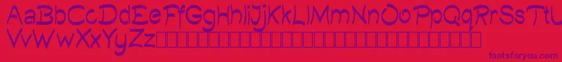Lisätietoja Quilty Demo-fontista Quilty Demo-fontti – violetit fontit punaisella taustalla