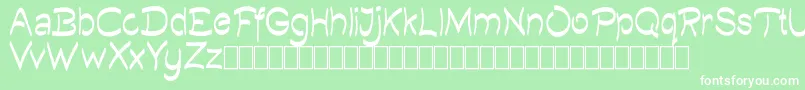 Lisätietoja Quilty Demo-fontista Quilty Demo-fontti – valkoiset fontit vihreällä taustalla