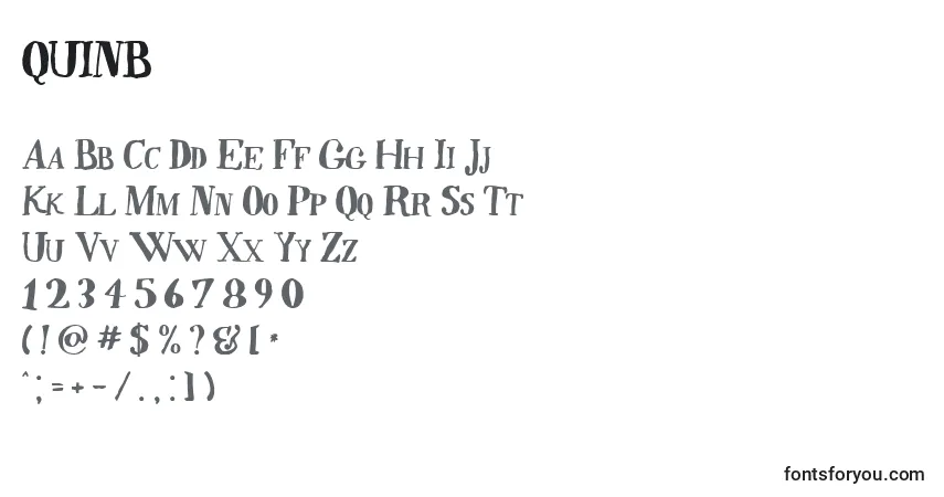 QUINB    (137982)-fontti – aakkoset, numerot, erikoismerkit