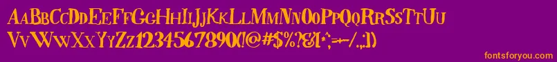 QUINB    Font – Orange Fonts on Purple Background