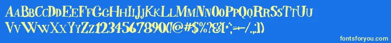 QUINB    Font – Yellow Fonts on Blue Background