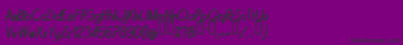 QUINI   -fontti – mustat fontit violetilla taustalla