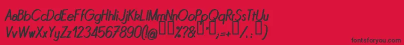 QUINI    Font – Black Fonts on Red Background