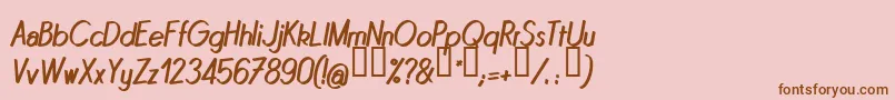 QUINI    Font – Brown Fonts on Pink Background