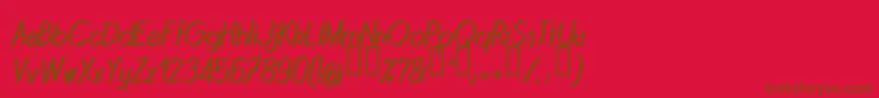 QUINI    Font – Brown Fonts on Red Background