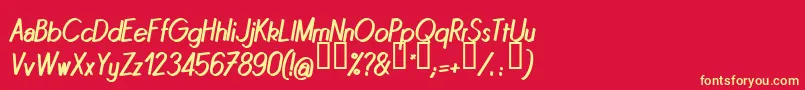 QUINI    Font – Yellow Fonts on Red Background