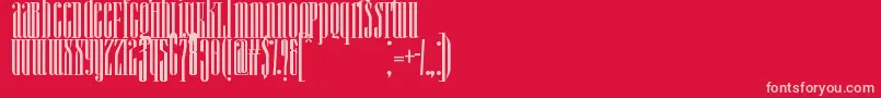 Quinn Font – Pink Fonts on Red Background