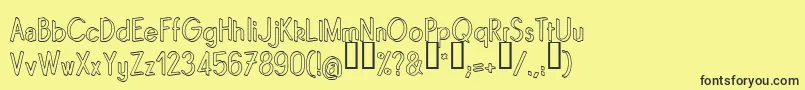 QUINO    Font – Black Fonts on Yellow Background