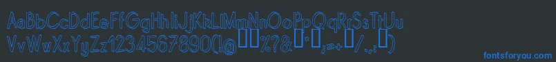 QUINO    Font – Blue Fonts on Black Background