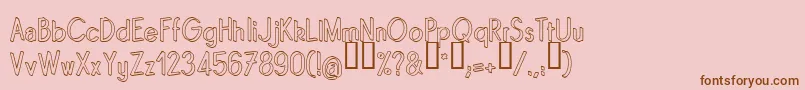 QUINO    Font – Brown Fonts on Pink Background