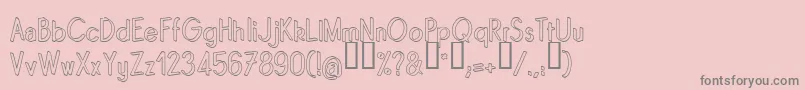 QUINO    Font – Gray Fonts on Pink Background