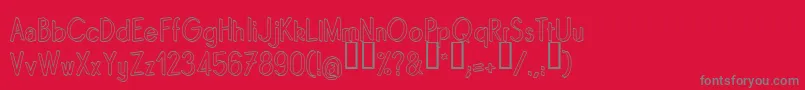 QUINO    Font – Gray Fonts on Red Background