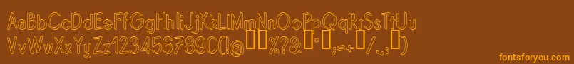 QUINO    Font – Orange Fonts on Brown Background