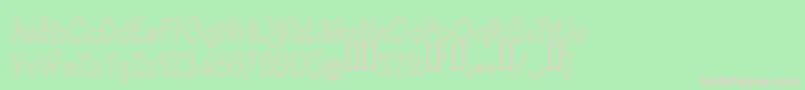 QUINO    Font – Pink Fonts on Green Background