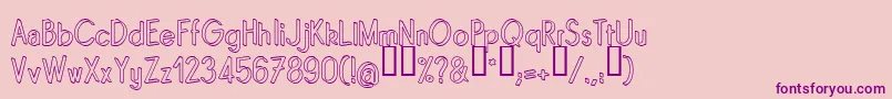 QUINO    Font – Purple Fonts on Pink Background