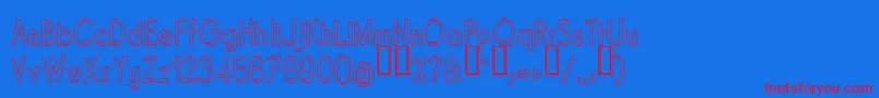 QUINO    Font – Red Fonts on Blue Background