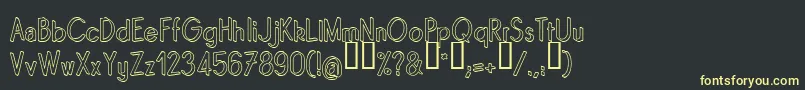 QUINO    Font – Yellow Fonts on Black Background