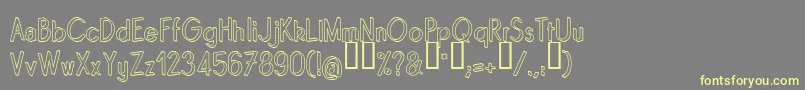 QUINO    Font – Yellow Fonts on Gray Background